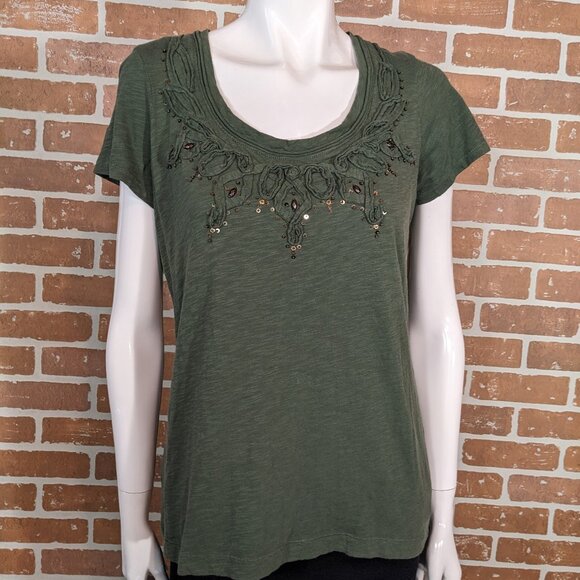 Eddie Bauer Olive Tee - Picture 1 of 5